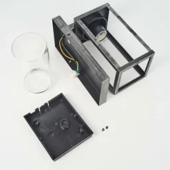 hofstein Portalis Lampe murale d´extérieur Noir, Argenté, 1 lumière