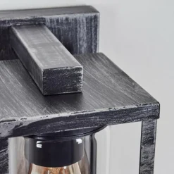 hofstein Portalis Lampe murale d´extérieur Noir, Argenté, 1 lumière