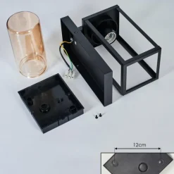 hofstein Portalis Lampe murale d´extérieur Noir, 1 lumière