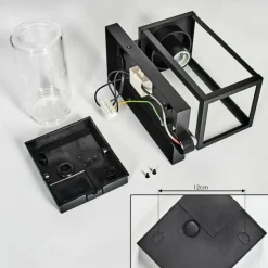 hofstein Portalis Lampe murale d´extérieur Noir, 1 lumière, Détecteur de mouvement