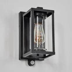 hofstein Portalis Lampe murale d´extérieur Noir, 1 lumière, Détecteur de mouvement