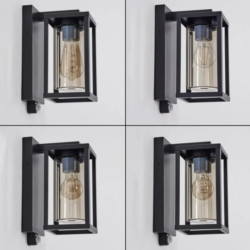 hofstein Portalis Lampe murale d´extérieur Noir, 1 lumière, Détecteur de mouvement