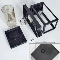 hofstein Portalis Lampe murale d´extérieur Noir, 1 lumière, Détecteur de mouvement