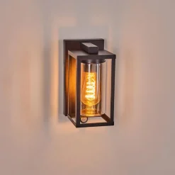 hofstein Portalis Lampe murale d´extérieur Noir, 1 lumière, Détecteur de mouvement