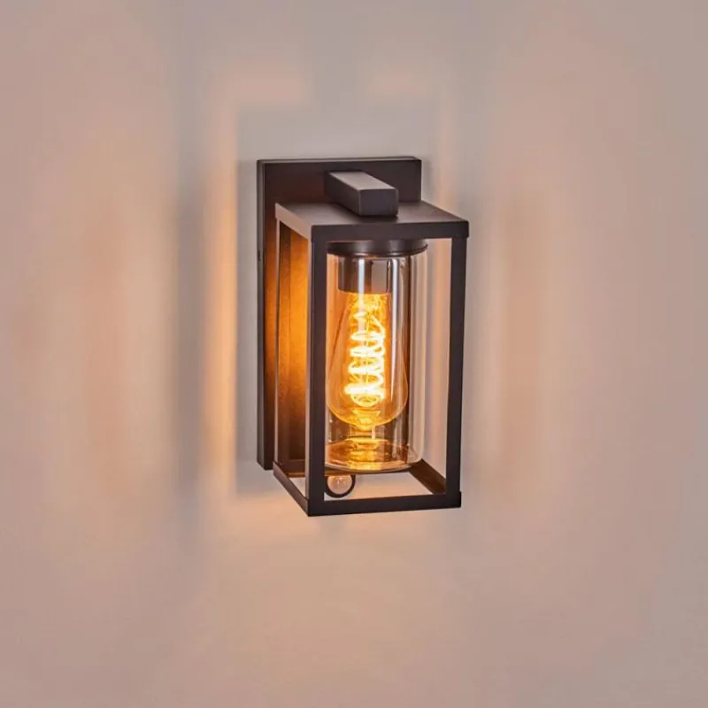 hofstein Portalis Lampe murale d´extérieur Noir, 1 lumière, Détecteur de mouvement