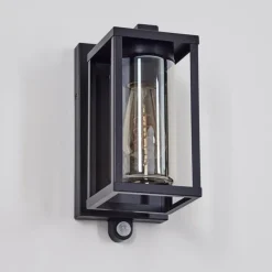 hofstein Portalis Lampe murale d´extérieur Noir, 1 lumière, Détecteur de mouvement