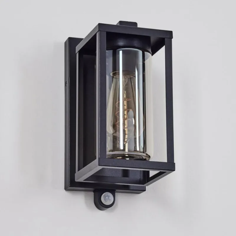 hofstein Portalis Lampe murale d´extérieur Noir, 1 lumière, Détecteur de mouvement