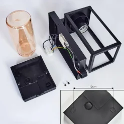 hofstein Portalis Lampe murale d´extérieur Noir, 1 lumière, Détecteur de mouvement