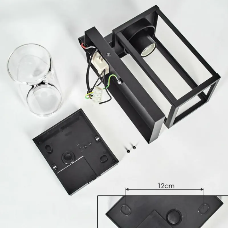 hofstein Portalis Lampe murale d´extérieur Noir, 1 lumière, Détecteur de mouvement