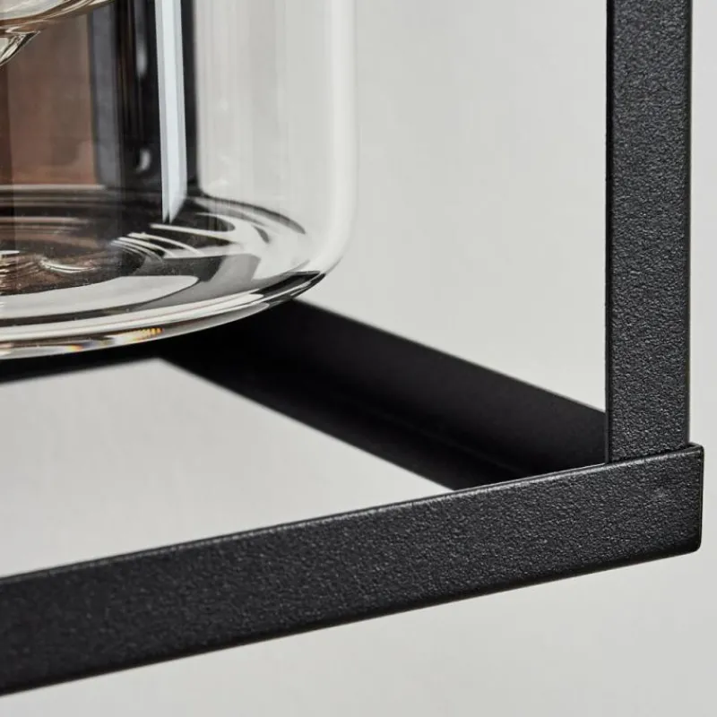 hofstein Portalis Lampe murale d´extérieur Brun, Couleur bois, Noir, 1 lumière, Détecteur de mouvement