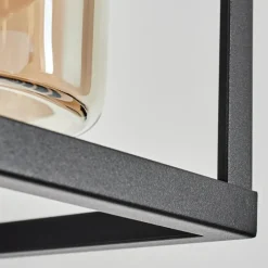 hofstein Portalis Lampe murale d´extérieur Brun, Couleur bois, Noir, 1 lumière, Détecteur de mouvement