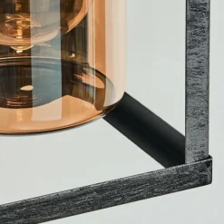 hofstein Portalis Lampe murale d´extérieur Noir, Argenté, 1 lumière, Détecteur de mouvement