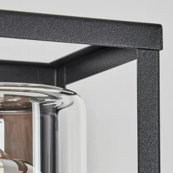 hofstein Portalis Lampe murale d´extérieur Brun, Couleur bois, Noir, 1 lumière, Détecteur de mouvement