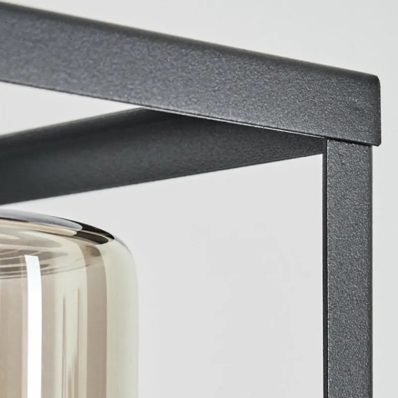 hofstein Portalis Lampe murale d´extérieur Brun, Couleur bois, Noir, 1 lumière, Détecteur de mouvement