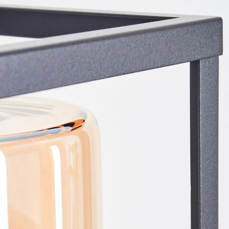 hofstein Portalis Lampe murale d´extérieur Brun, Couleur bois, Noir, 1 lumière, Détecteur de mouvement