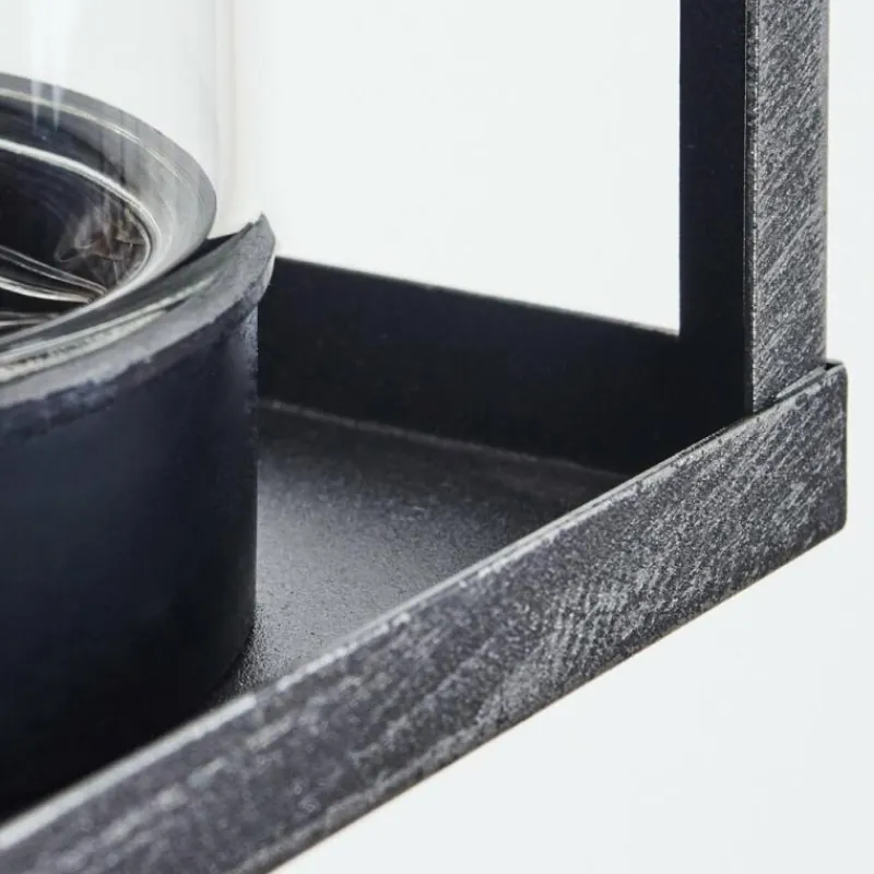 hofstein Portalis Lampe murale d´extérieur Noir, Argenté, 1 lumière, Détecteur de mouvement