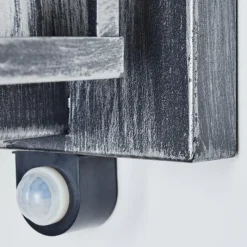 hofstein Portalis Lampe murale d´extérieur Noir, Argenté, 1 lumière, Détecteur de mouvement