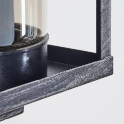 hofstein Portalis Lampe murale d´extérieur Noir, Argenté, 1 lumière, Détecteur de mouvement