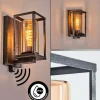 hofstein Portalis Lampe murale d´extérieur Noir, Argenté, 1 lumière, Détecteur de mouvement