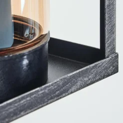 hofstein Portalis Lampe murale d´extérieur Noir, Argenté, 1 lumière, Détecteur de mouvement