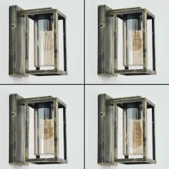 Lampes Dorées-hofstein Portalis Lampe murale d´extérieur Or, Noir, 1 lumière