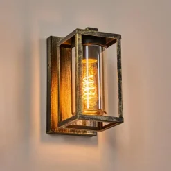 Lampes Dorées-hofstein Portalis Lampe murale d´extérieur Or, Noir, 1 lumière