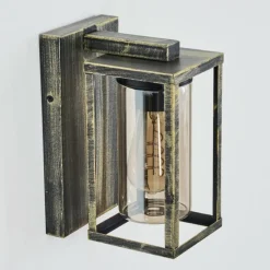 Lampes Dorées-hofstein Portalis Lampe murale d´extérieur Or, Noir, 1 lumière