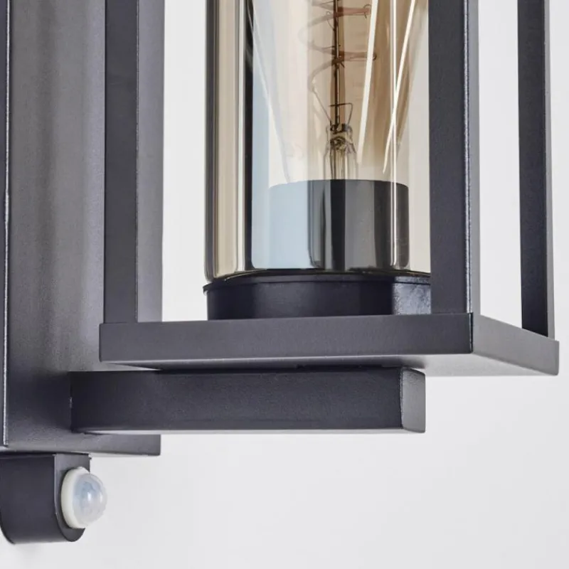 hofstein Portalis Lampe murale d´extérieur Noir, 1 lumière, Détecteur de mouvement