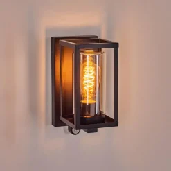hofstein Portalis Lampe murale d´extérieur Noir, 1 lumière, Détecteur de mouvement