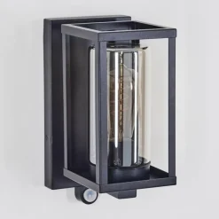 hofstein Portalis Lampe murale d´extérieur Noir, 1 lumière, Détecteur de mouvement