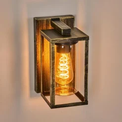 Lampes Dorées-hofstein Portalis Lampe murale d´extérieur Or, Noir, 1 lumière