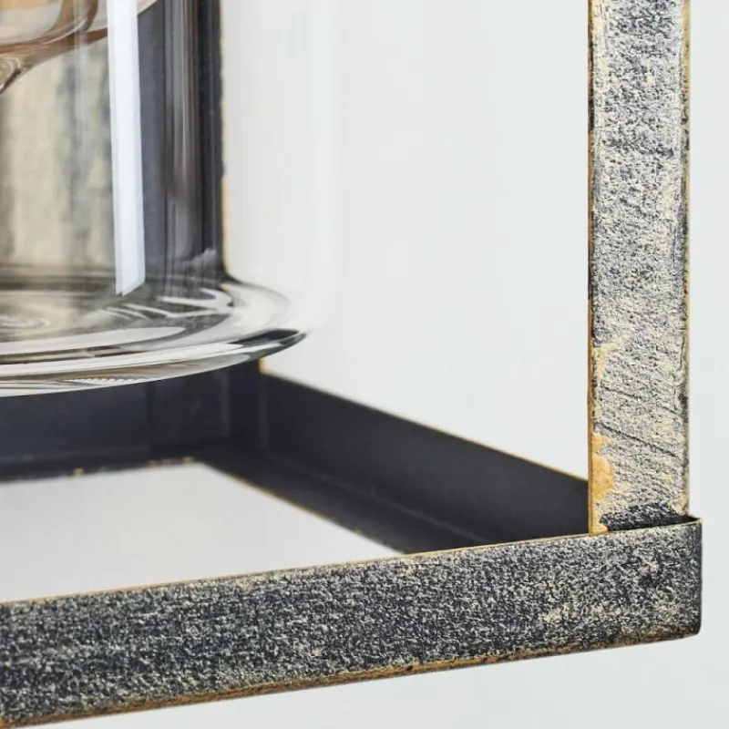 Lampes Dorées-hofstein Portalis Lampe murale d´extérieur Or, Noir, 1 lumière, Détecteur de mouvement