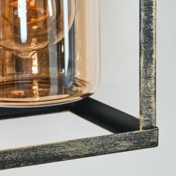 Lampes Dorées-hofstein Portalis Lampe murale d´extérieur Or, Noir, 1 lumière, Détecteur de mouvement