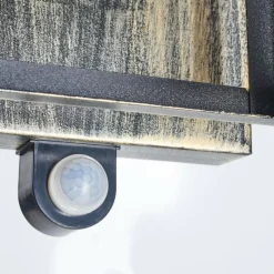 Lampes Dorées-hofstein Portalis Lampe murale d´extérieur Or, Noir, 1 lumière, Détecteur de mouvement