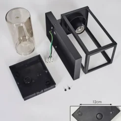 hofstein Portalis Lampe murale d´extérieur Brun, Couleur bois, Noir, 1 lumière