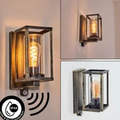 Lampes Dorées-hofstein Portalis Lampe murale d´extérieur Or, Noir, 1 lumière