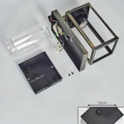 Lampes Dorées-hofstein Portalis Lampe murale d´extérieur Or, Noir, 1 lumière