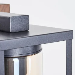 hofstein Portalis Lampe murale d´extérieur Brun, Couleur bois, Noir, 1 lumière, Détecteur de mouvement