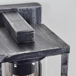 hofstein Portalis Lampe murale d´extérieur Noir, Argenté, 1 lumière, Détecteur de mouvement