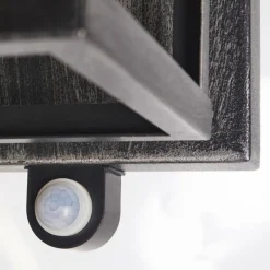 hofstein Portalis Lampe murale d´extérieur Noir, Argenté, 1 lumière, Détecteur de mouvement