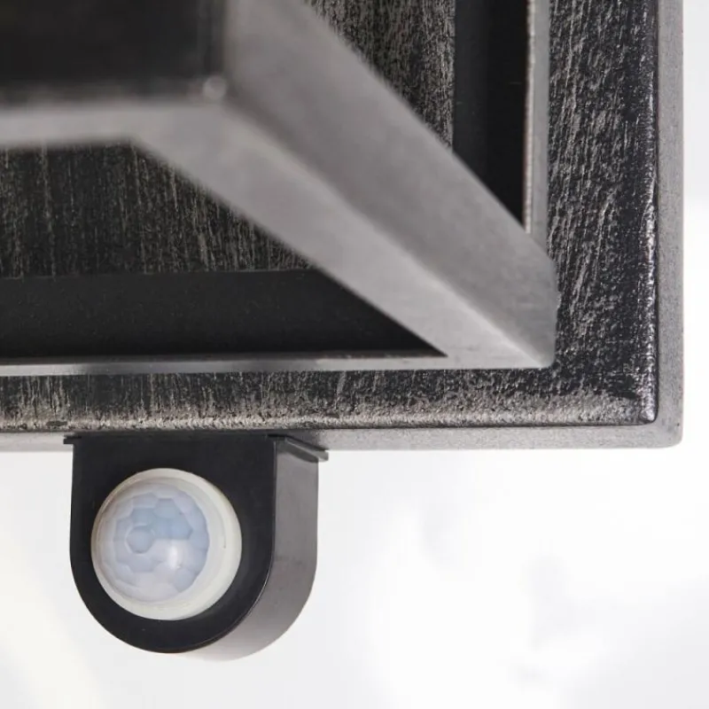 hofstein Portalis Lampe murale d´extérieur Noir, Argenté, 1 lumière, Détecteur de mouvement