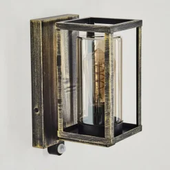 Lampes Dorées-hofstein Portalis Lampe murale d´extérieur Or, Noir, 1 lumière