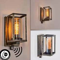 Lampes Dorées-hofstein Portalis Lampe murale d´extérieur Or, Noir, 1 lumière