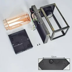 Lampes Dorées-hofstein Portalis Lampe murale d´extérieur Or, Noir, 1 lumière