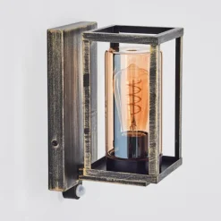 Lampes Dorées-hofstein Portalis Lampe murale d´extérieur Or, Noir, 1 lumière