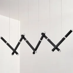 hofstein Pousseline Suspension, Suspension LED Noir, 1 lumière