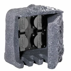 Luminaires Trio Prises électriques d'extérieur Gris