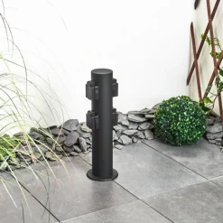 hofstein Prises électriques d'extérieur Ruti Noir