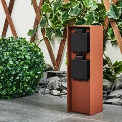 hofstein Prises électriques d'extérieur Abilene Rouille, Noir