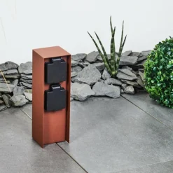 hofstein Prises électriques d'extérieur Abilene Rouille, Noir